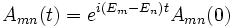 
A_{mn}(t) = eˆ{i(E_m - E_n)t} A_{mn} (0)
