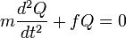 m \frac{dˆ2Q}{dtˆ2} + f Q = 0